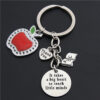 Teacher Appreciation Gifts Teacher Keychain Red Apple Charm